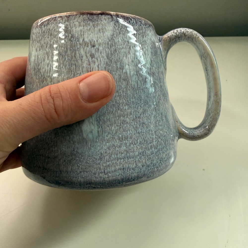 Barcela Made In Portugal Blue/Lavender Pottery Mug Speckled Glaze Artisan - Picture 3 of 10